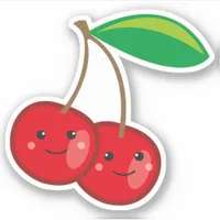 Cute Kawaii Cherries Fruit Sticker