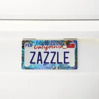 Abstract Coastal Beach License Plate Frame