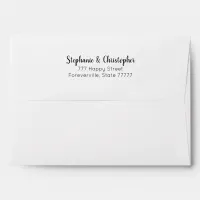 Simple Black & White Minimalist Return-Addressed Envelope