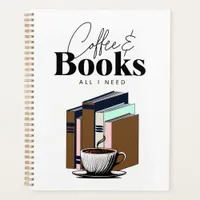 Coffee and Books is All I Need Vintage Planner