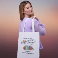 Books = Happiness, Love to Read Tote Bag