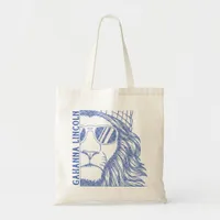 Inked Lion Mascot School Graduation Year  Tote Bag