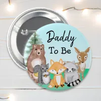 Daddy To Be | Woodland Creatures Baby Shower Button