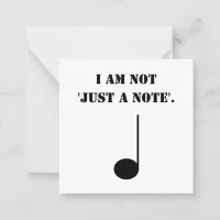 Music Humor Musical Cartoon Funny Not Just A Note Card