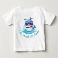 Sea Adventure | Cute Shark with Sunglasses Baby T-Shirt