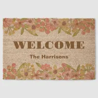 Flowers Floral Botanical Spring Summer Welcome Doormat