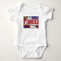 Boy's Name Finneus Spider Web Super Powers Baby Baby Bodysuit