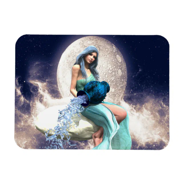 Aquarius – Woman Pouring Water From a Jug Magnet