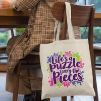 Life is a Puzzle Unique Funny Tote Bag