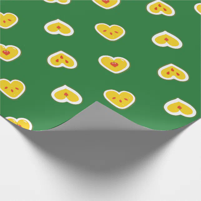 Hearts Apples Pattern Wrapping Paper