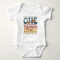 Retro One Thankful Baby - Thanksgiving Baby Bodysuit