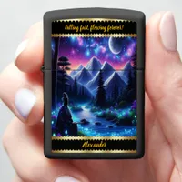 mesmerizing waterfalls cascade  zippo lighter