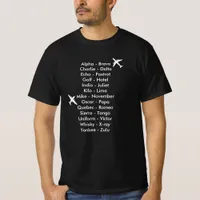 Phonetic Alphabet and Airplanes T-Shirt