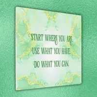 Positive Motivation Start Where you are |  Metal Print