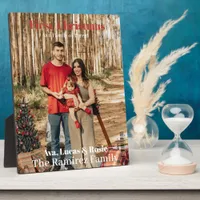 Magazine Cover First Christmas as a Growing family Plaque