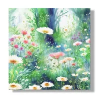 Enchanted Dreamy Wildflower Garden Canvas Print