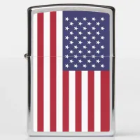 Red White & Blue Patriotic American Flag Zippo Lighter