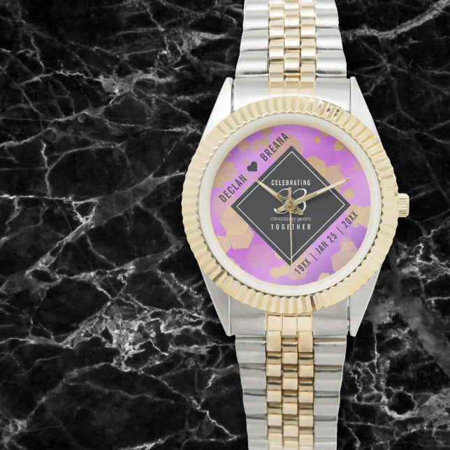 Elegant 33rd Amethyst Wedding Anniversary Watch