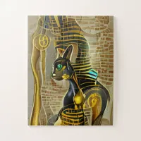 Ancient Egyptian Cat Goddess Bastet AI Art Jigsaw Puzzle