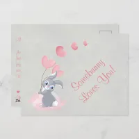 Cute Cartoon Bunny Valentine Postcard