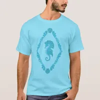 Ocean Animal Blue Seahorse T-Shirt