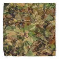 Camo Print Green Fall Leaves Camouflage Pattern Bandana