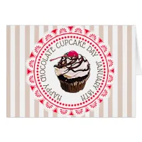 Happy Chocolate Cupcake Day Blank Greeting Card