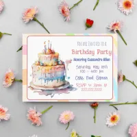 Personalized Whimsical Girl's Birthday Invites