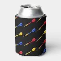 Darts Player Darts Patterned Can Cooler