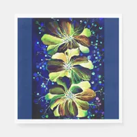 Delphinium  flowers painting napkins