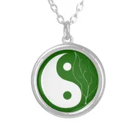 Green Leaf Yin Yang Necklace