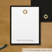 Black and Gold Business Logo Letterhead