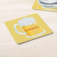 Cheers Frothy Pint Stein of Beer Bar Coasters