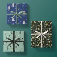 trendy modern christmas gift wrapping paper sheets