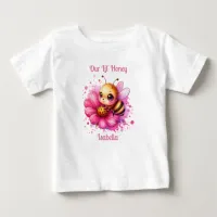 Our Lil' Honey | Honey bee themed Personalized Baby T-Shirt