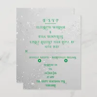 Elegant Sparkle Wedding  RSVP Card