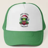 Have a Hoppy Christmas | Frog Pun Trucker Hat