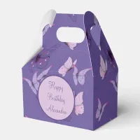 Pretty Pink and Purple Butterflies Favor Boxes