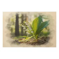 Lily of the valley National Flower Finland |  Wood Wall Art