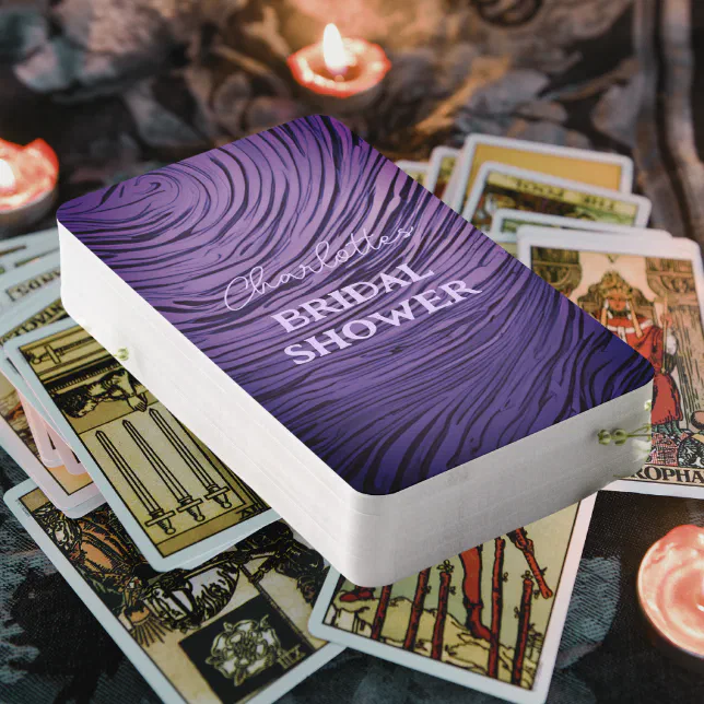 Bridal Shower Purple Silky Satin Tarot Cards