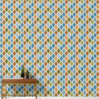 Vintage Colorful Diamons Wallpaper