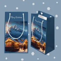 Christmas market in the mountains - custom small gift bag