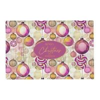 Magenta Gold Christmas Pattern#6 ID1009 Placemat