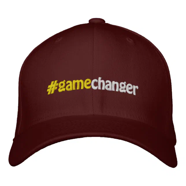 #gamechanger #hashtag Gamechanger Hashtag Embroidered Baseball Cap