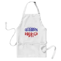 Celebrate America Flag Font #2 Adult Apron