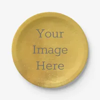 Create Your Own Metallic Antique Gold Faux Foil Paper Plates