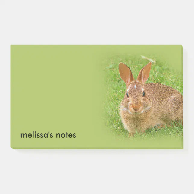 Cute Bunny Rabbit on the Golf Green Post-it Notes