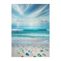 Pretty Blue Ocean Waves and Sea Glass  Acrylic Print