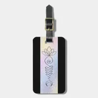 *~*  Lotus Moon Sacred Geometry Symbol Luggage Tag