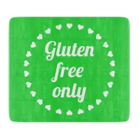 Gluten Free Stylish Green White Cutting Board